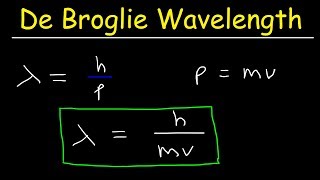 De Broglie Wavelength Problems In Chemistry [upl. by Peckham]