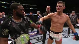 UFC 205 Tyron Woodley amp Stephen Thompson Octagon Interview [upl. by Atterys]