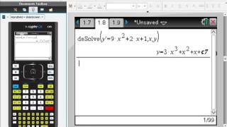 Ti Nspire CAS Solving Differential Equations DESOLVE [upl. by Harrak620]