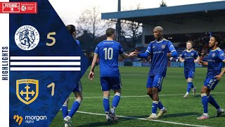 Highlights Macclesfield FC 51 Guiseley AFC [upl. by Llenoil827]