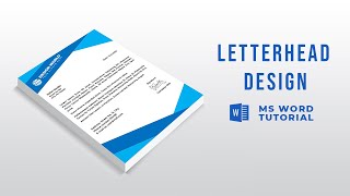 Letterhead Design in just 5 minutes MS Word Tutorial [upl. by Sisak15]