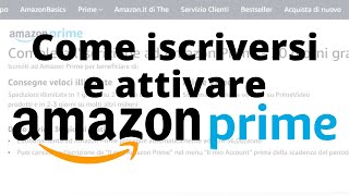 AMAZON  Iscriversi e attivare prime [upl. by Aurea]