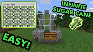 SIMPLE 121 FAST AUTOMATIC SUGARCANE FARM TUTORIAL in Minecraft Bedrock MCPEXboxPS4SwitchPC [upl. by Sashenka]