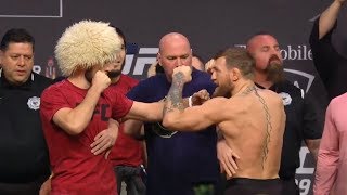 UFC 229 Khabib vs McGregor Weighin Faceoff [upl. by Saraiya]