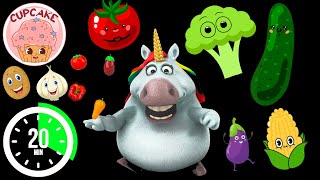 Funky Veggies Baby Sensory Cute Vegetables Dance [upl. by Ibbob]