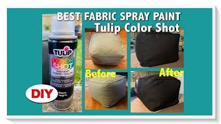 How to Use Tulip Instant Fabric Spray Paint  Product Review [upl. by Corsiglia233]