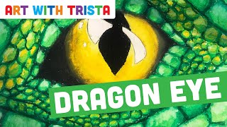 Dragon Eye Drawing Tutorial  Art With Trista [upl. by Tye]