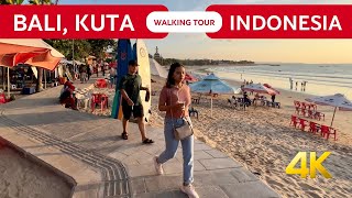 KUTA BALI Today 🇮🇩 Bali beach 2023 WALKING Tour [upl. by Elyad]