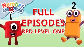 Numberblocks Red Level One  Full Episodes 13  HomeSchooling  Learn to Count WithMe [upl. by Kornher62]