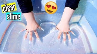 DIY Super Clear Slime How to Make the Clearest Thick Slime Ever [upl. by Annabela]