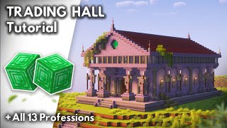 TRADING HALL Tutorial  Minecraft Tutorial  Java and Bedrock [upl. by Notrub]