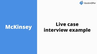 Mckinsey case interview example NEW [upl. by Lzeil419]