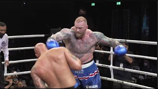 THE MOUNTAIN THOR BJORNSSON v SIMON VALLILY  WORLDS STRONGEST MAN TAKES ON PROBOXER FULL FIGHT [upl. by Bonns105]