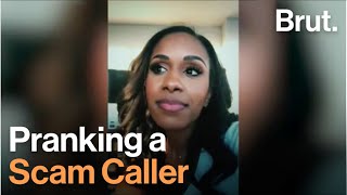 News Anchor Outsmarts Scam Caller in a Viral Video [upl. by Heins835]