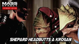 Shepard famous krogan headbutt  Mass Effect 2 Legendary Edition [upl. by Oikim]