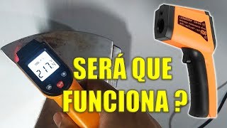 Teste do TermÃ´metro Infravermelho Digital  PirÃ´metro GM400 com Laser [upl. by Aisena]