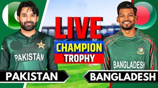 Pakistan vs Bangladesh Match 9  Live Cricket Match Today  PAK vs BAN  Champions Trophy  Preview [upl. by Ayahsal888]