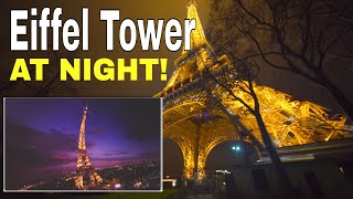 Eiffel Tower at Night  Paris France  Flickering Light Show [upl. by Toffic32]