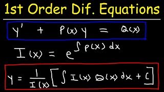 First Order Linear Differential Equations [upl. by Suilenrac51]