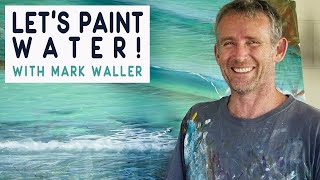 How To Paint The Ocean With Acrylics  In Studio with Mark Waller [upl. by Gris]