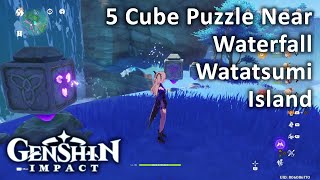 5 Cube Puzzle Near Waterfall Watatsumi Island Genshin Impact [upl. by Danielson]