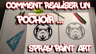 TUTO Comment réaliser un pochoir  SPRAY PAINT ART en français 🎨 [upl. by Llecrep940]