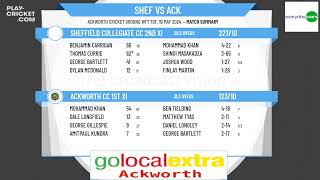 Sheffield Collegiate CC 2nd XI v Ackworth CC 1st XI [upl. by Lennahs171]