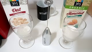 Oat Milk vs Almond Milk part 2 Frothing Test [upl. by Millhon]