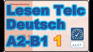 Modelltest 1 A2B1 Lesen Deutsch [upl. by Jemmy]