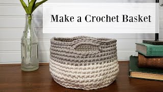 Crochet Basket Tutorial for Beginners [upl. by Lewan]