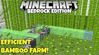 Minecraft Bedrock Simple Expandable Bamboo Farm Tutorial No Bonemeal MCPE Xbox PC [upl. by Lrak176]