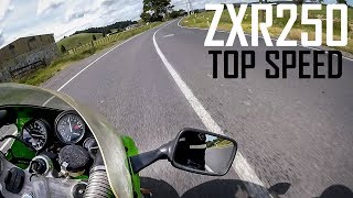 Kawasaki ZXR250 Top Speed [upl. by Ayek863]