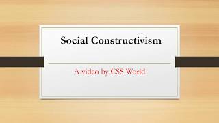 Social Constructivism An approach to IR [upl. by Beore885]