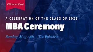 Livestream 2023 Wharton MBA Graduation [upl. by Nylyahs147]