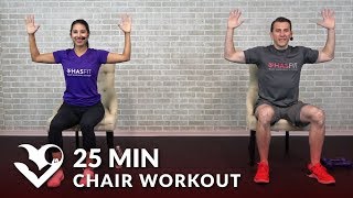 AT HOME Chair Exercises for Seniors Older Adults and Beginners [upl. by Esmerelda144]