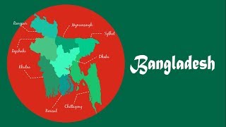 Bangladesh  Map Animation  4K [upl. by Aelak756]