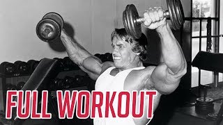 Arnold Schwarzeneggers Full BEAST Shoulder Workout for Boulder Shoulders [upl. by Loram]