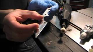 How to Polishing knife blades From bead blast to satin [upl. by Rolecnahc]