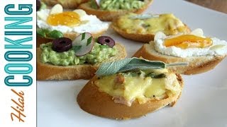 How to Make Crostini  3 ways  Hilah Cooking [upl. by Ozzie]