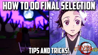 New Codes Tips and Tricks  How to do Final Selection in Slayers Unleashed  Roblox [upl. by Pessa]