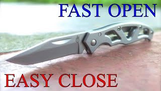 How to Open amp Close Gerber Paraframe Knife [upl. by Emmery62]