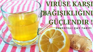 TAZE ZENCEFİL ÇAYI NASIL YAPILIR  BAĞIŞIKLIĞI GÜÇLENDİREN NEFİS TARİF  GINGER TURMERIC TEA RECIPE [upl. by Schofield188]