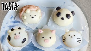 How To Make The Cutest Baos • Tasty [upl. by Ahsikan]