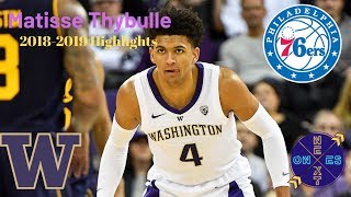 Matisse Thybulle Washington Huskies Highlights  BEST DEFENDER IN 2019 DRAFT [upl. by Wauters]