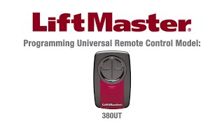 How to Program the LiftMaster 380UT Universal Remote Control [upl. by Niven]