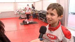 Lando Norris Aged 11 Interviewed and racing karts [upl. by Kass]