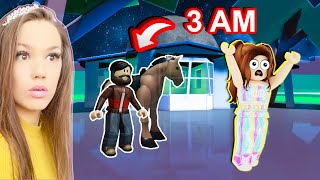 DONT GO TO THE HAUNTED HOUSE AT 3 AM in BROOKHAVEN with IAMSANNA Roblox Roleplay [upl. by Enelia]