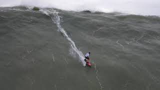 Nazare Big Wave Surfing from drone November 12 2019 4k [upl. by Yerfej718]