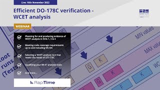 Efficient DO178C Verification  WCET Analysis [upl. by Brackely337]