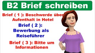 Telc B2 Brief schreiben  3 wichtige Briefe  Prüfung 2020 [upl. by Nicolella]